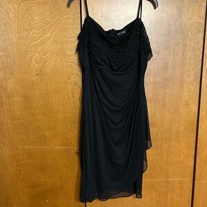 Like new!Black formal cocktail dress size12 gala, prom, wedding, black tie event
